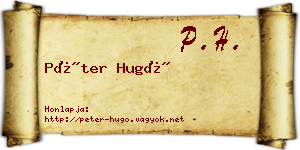 Péter Hugó névjegykártya